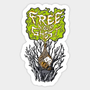 eagle bottle smoke tree free your ghost soul spirit Sticker